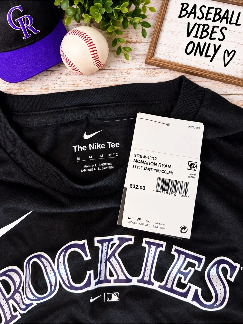 Nike Colorado Rockies Ryan McMahon #24 Youth M 10/12 Shirt NWT
